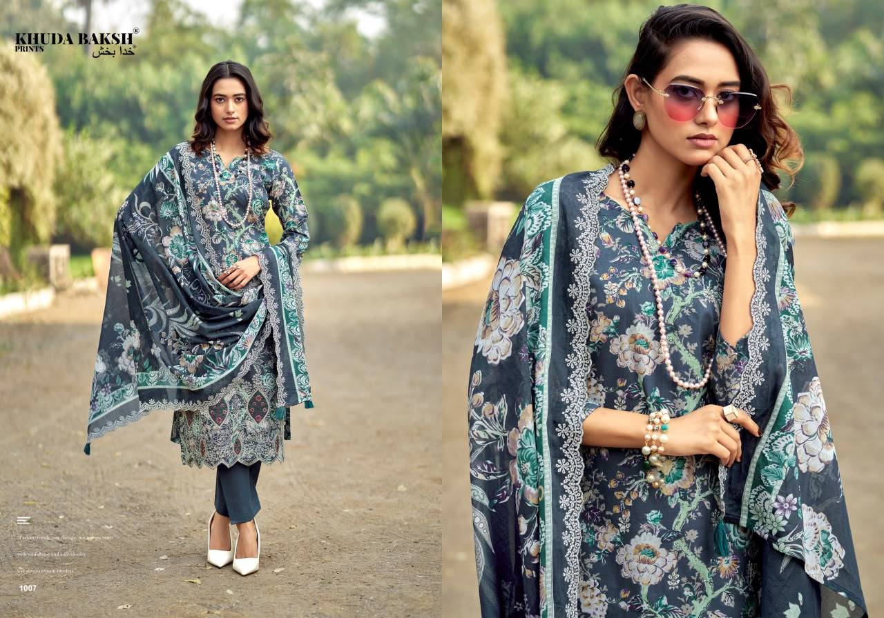 DASTAAN-E-JASHAN HITLIST By KHUDHA BAKSH 1003 To 1008 Series Beautiful Pakistani Suits Colorful Stylish Fancy Casual Wear & Ethnic Wear CHIKANKARI Embroidered Dresses At Wholesale Price